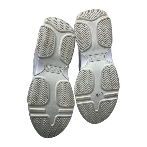 Guess Sneakers Pink‎ White Black Sz 9 - Picture 5 of 5